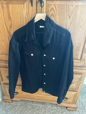 PacSun Black Lightweight Denim Shirt Jacket